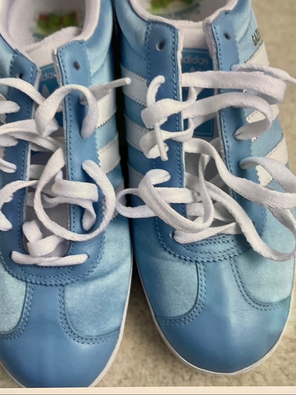 Adidas special edition  Sky Blue and White Retro Runner Sneakers unisex